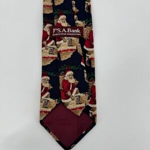 Jos A‎ Bank Christmas Necktie Santa Claus Chimney All Silk Holiday Tie